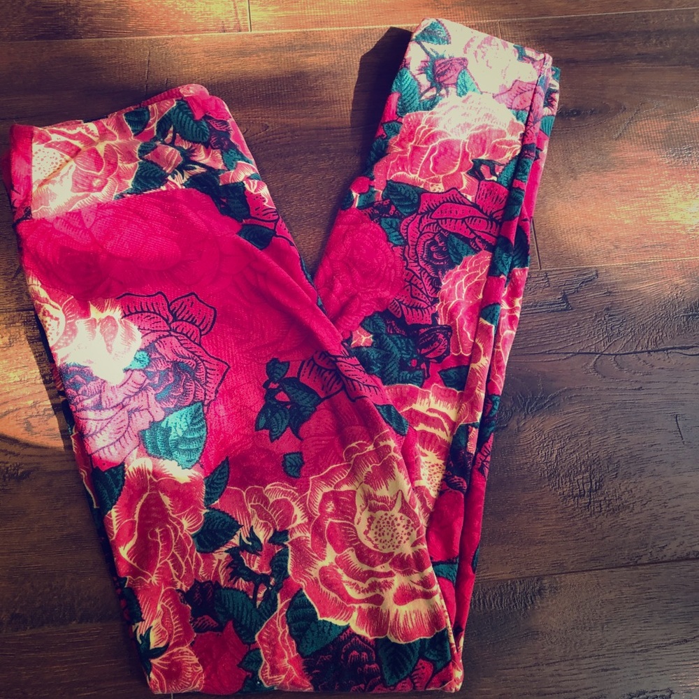 Lula Roe Floral leggings OS